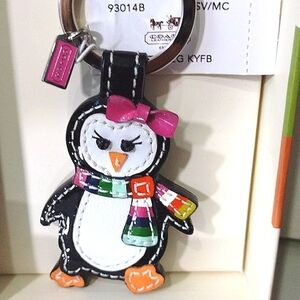 COACH Snow Penguine Snowman ⛄ KeyRing Holiday🎁 from our Coach Department, NWT